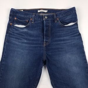 Levi's Wedgie High Rise Jeans Size 32 Big "E" Tab Button Fly Red Tab Straight